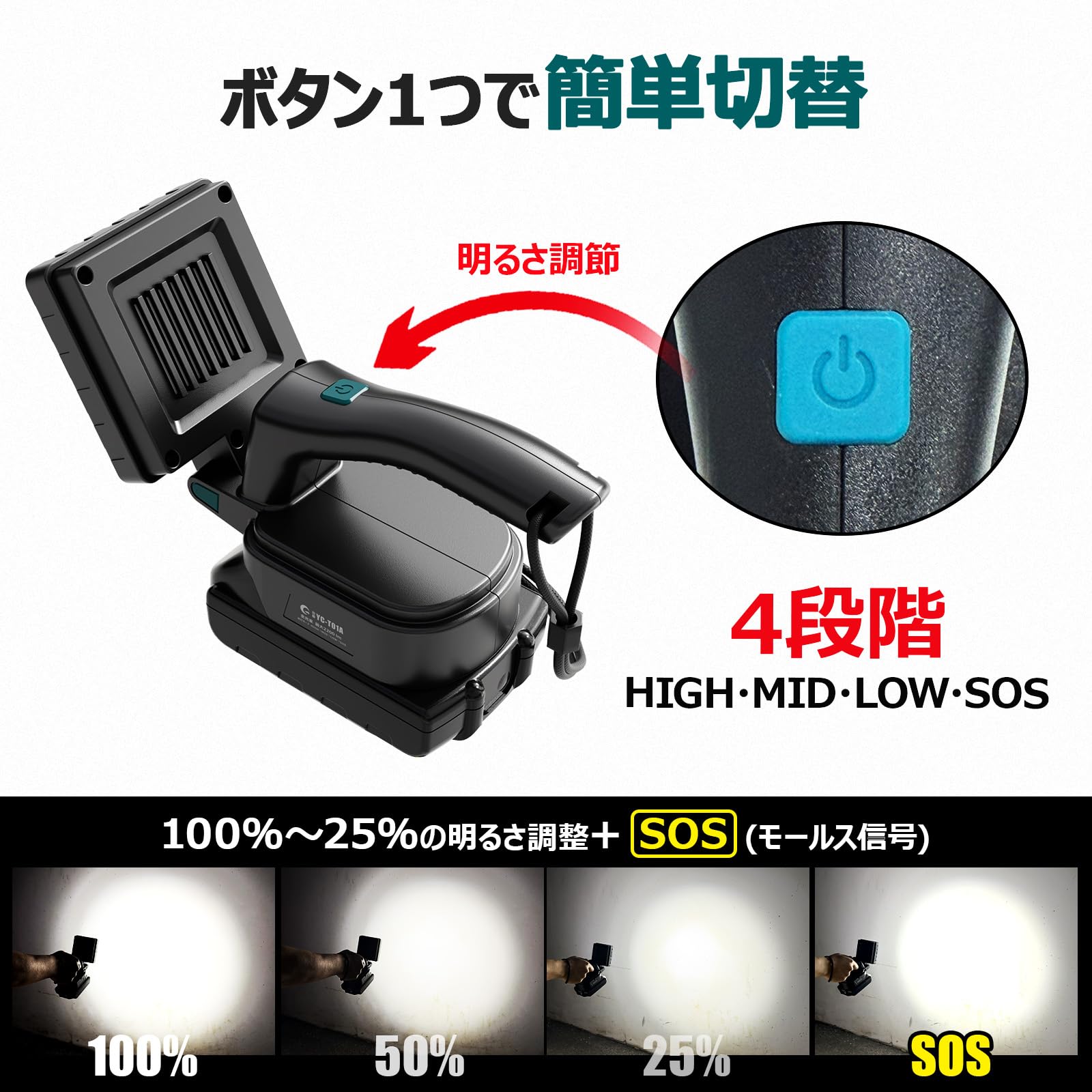 Amazon.co.jp: GOODGOODS 2個セット マキタ18Vバッテリー対応 LED作業